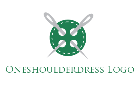 Needles inside in sewing button icon
