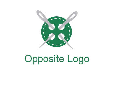 Needles inside in sewing button icon