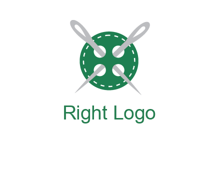 Needles inside in sewing button icon