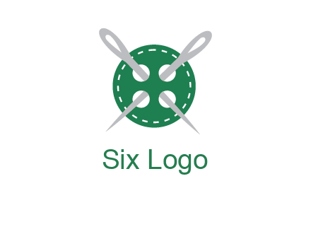 Needles inside in sewing button icon
