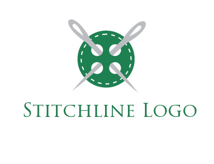 Needles inside in sewing button icon