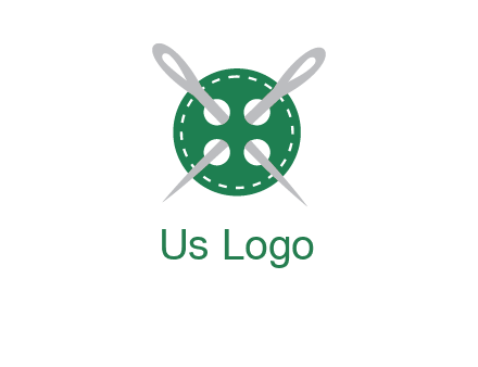 Needles inside in sewing button icon
