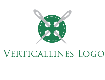Needles inside in sewing button icon
