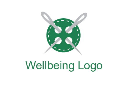Needles inside in sewing button icon
