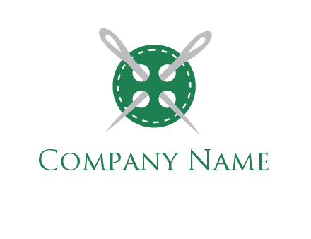 Needle Logo, Sewing Logo, Needle and Thread Pre-made Logo