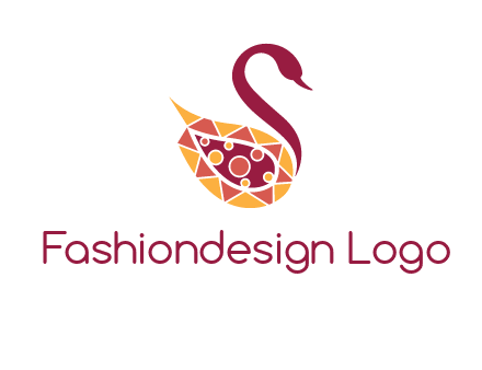jewelry with swan face graphics