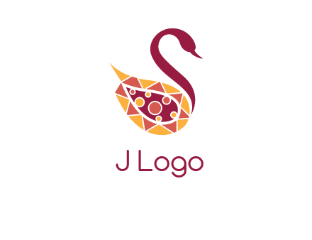 jewelry with swan face graphics