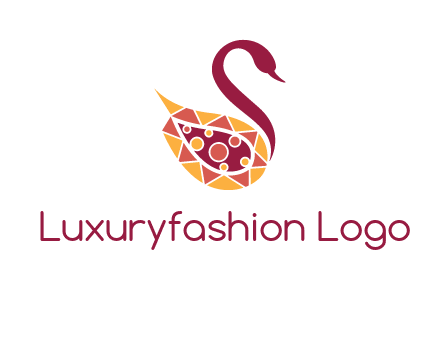 jewelry with swan face graphics