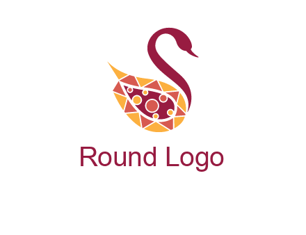 jewelry with swan face graphics
