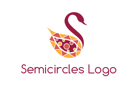 jewelry with swan face graphics