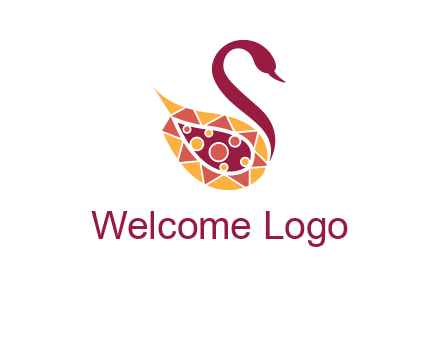 jewelry with swan face graphics