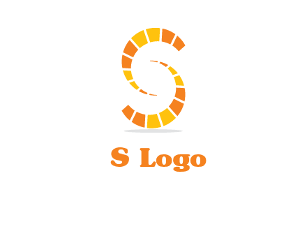 two shapes making letter s logo