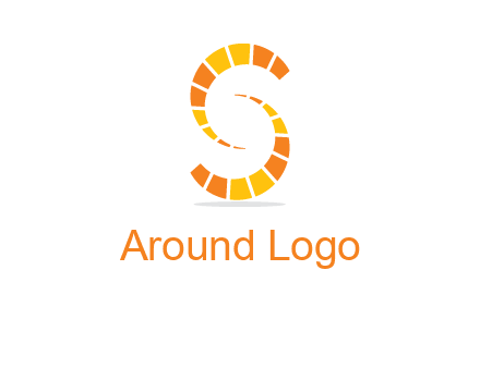 two shapes making letter s logo