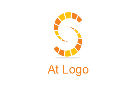 two shapes making letter s logo