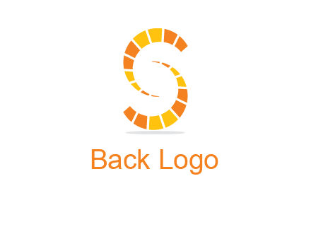 two shapes making letter s logo