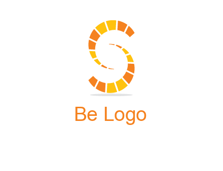two shapes making letter s logo