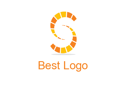 two shapes making letter s logo