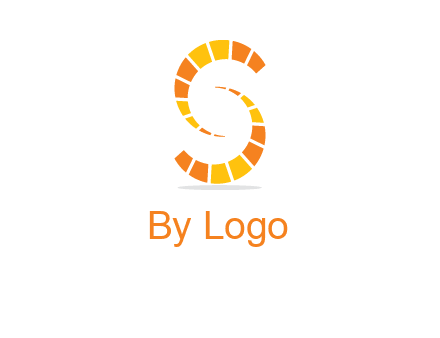 two shapes making letter s logo