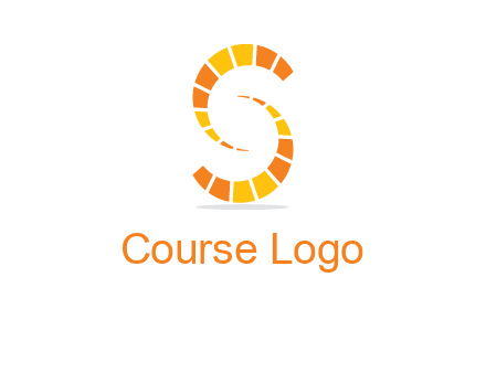 two shapes making letter s logo