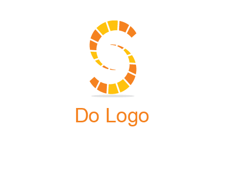 two shapes making letter s logo