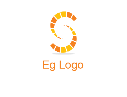 two shapes making letter s logo