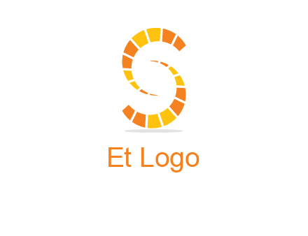 two shapes making letter s logo