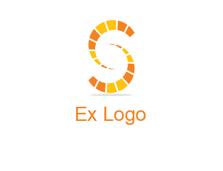 two shapes making letter s logo
