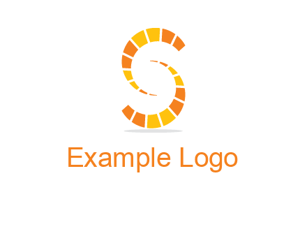 two shapes making letter s logo
