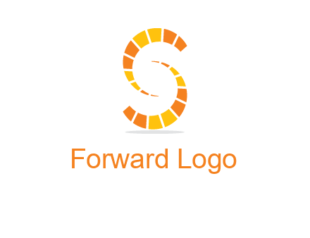 two shapes making letter s logo
