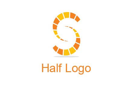 two shapes making letter s logo