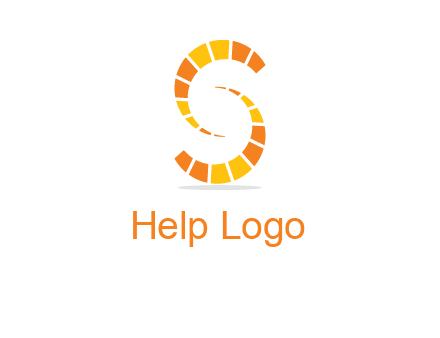 two shapes making letter s logo