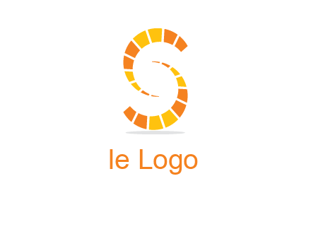 two shapes making letter s logo