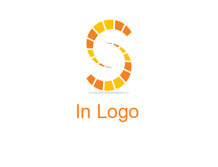 two shapes making letter s logo