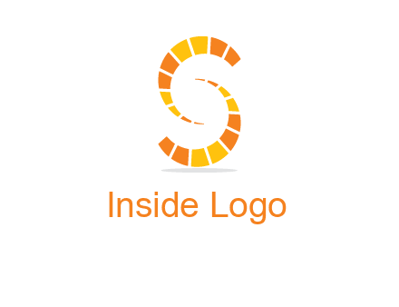 two shapes making letter s logo