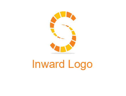 two shapes making letter s logo