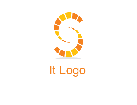 two shapes making letter s logo