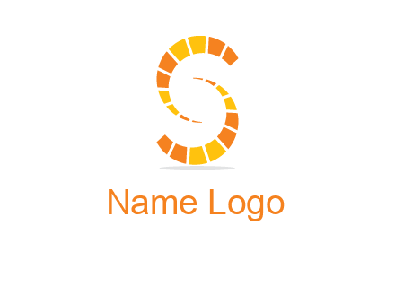 two shapes making letter s logo