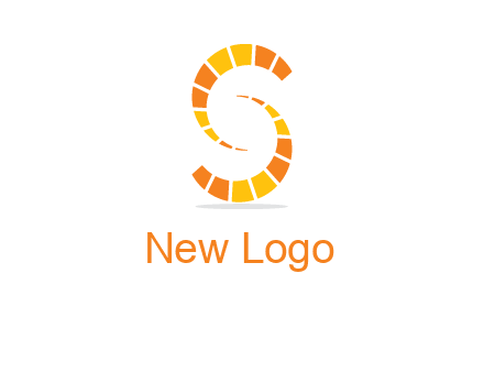 two shapes making letter s logo