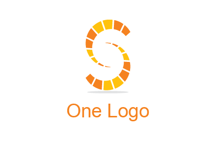 two shapes making letter s logo