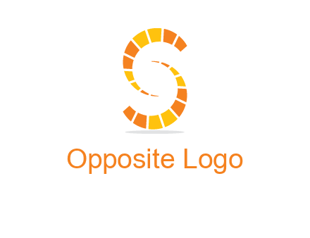 two shapes making letter s logo