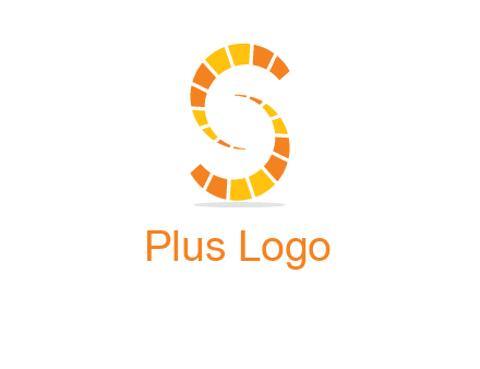 two shapes making letter s logo