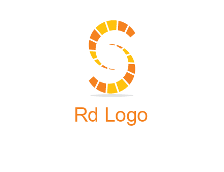 two shapes making letter s logo