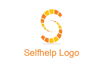two shapes making letter s logo