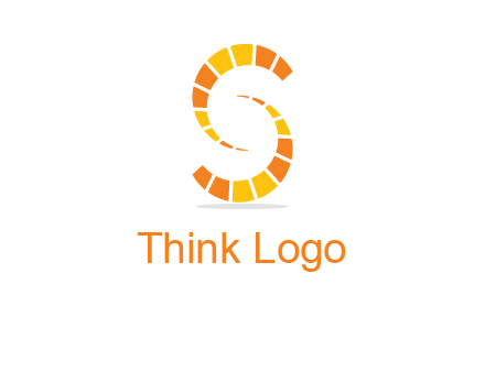 two shapes making letter s logo