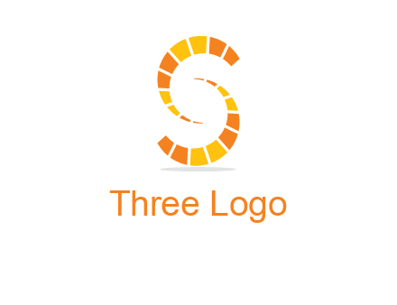 two shapes making letter s logo