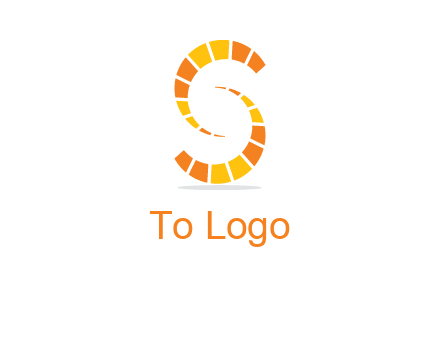 two shapes making letter s logo