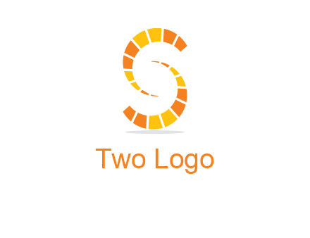 two shapes making letter s logo