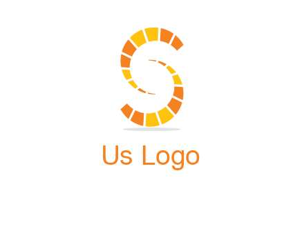 two shapes making letter s logo