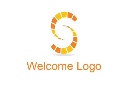 two shapes making letter s logo