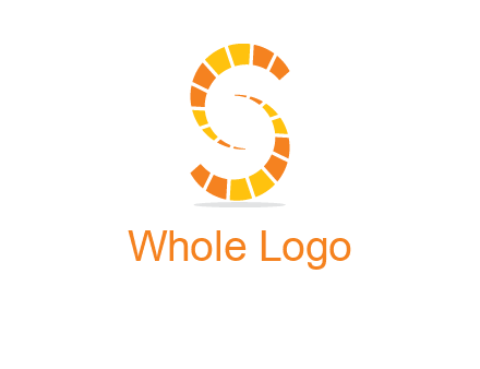 two shapes making letter s logo
